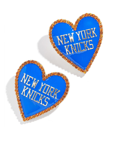 Shop Baublebar Women's  New York Knicks Statement Stud Earrings In Blue