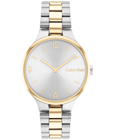 Shop Calvin Klein Two-tone Stainless Steel Bracelet Watch 32mm In Two Tone