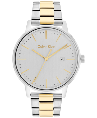 Shop Calvin Klein Two-tone Stainless Steel Bracelet Watch 43mm In Two Tone