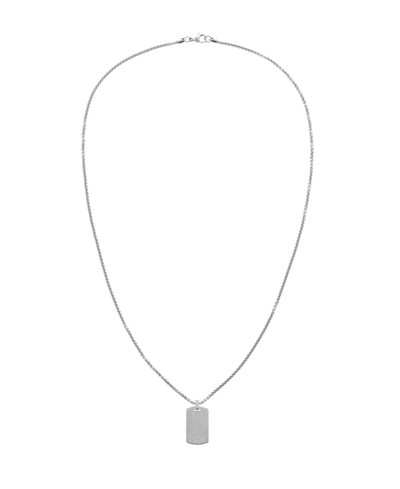 Shop Tommy Hilfiger Men's Stainless Steel Chain Necklace In Silver-tone