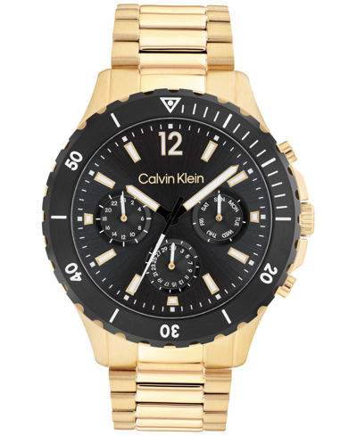Shop Calvin Klein Gold-tone Bracelet Watch 44mm