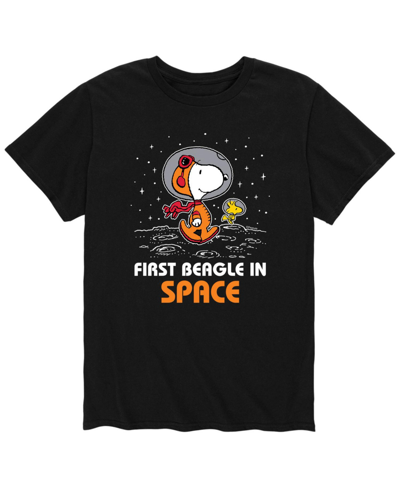Shop Airwaves Men's Peanuts Beagle In Space T-shirt In Black