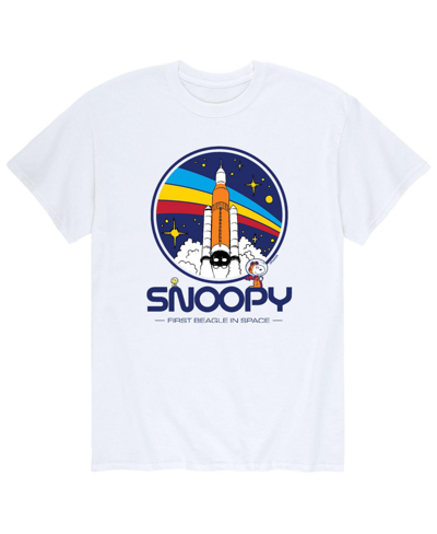 Shop Airwaves Men's Peanuts Snoppy Rocket T-shirt In White