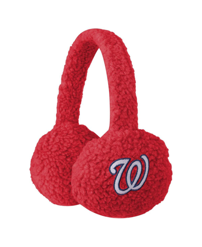 Foco Men's And Women's  Red Washington Nationals Sherpa Earmuffs In Red