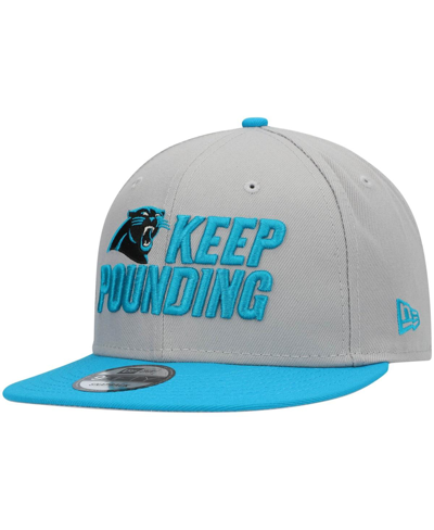 Shop New Era Men's Gray Carolina Panthers Keep Pounding 9fifty Snapback Hat