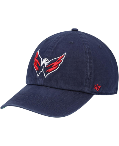 Shop 47 Brand Men's '47 Navy Washington Capitals Logo Franchise Fitted Hat