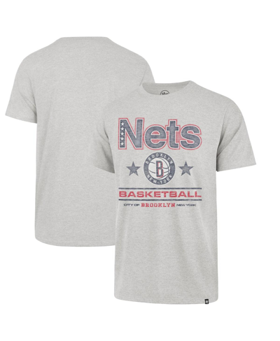 Shop 47 Brand Men's '47 Gray Brooklyn Nets 2021/22 City Edition Elements Franklin T-shirt