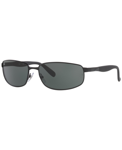 Ray Ban Sunglasses Male Rb3254 - Matte Black Frame Green Lenses 61-16 In Matte Black