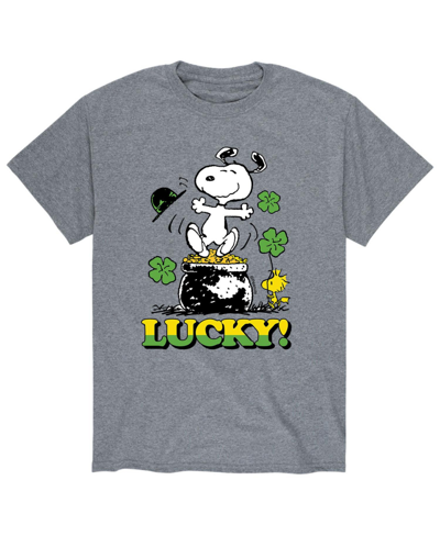 Shop Airwaves Men's Peanuts Lucky T-shirt In Gray