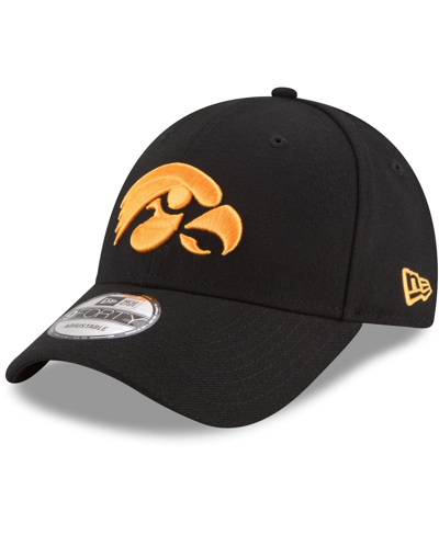 Shop New Era Men's  Black Iowa Hawkeyes The League 9forty Adjustable Hat