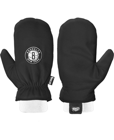 Shop Rad Gloves Men's And Women's Brooklyn Nets Team Snow Mittens In Black