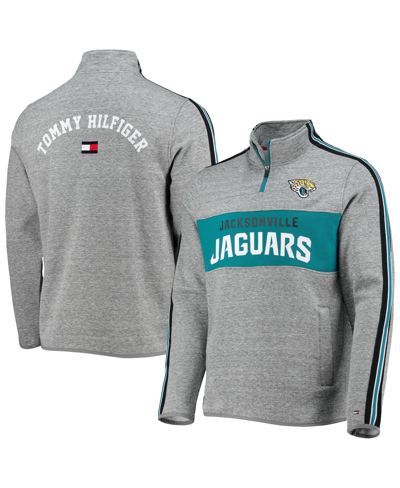 Tommy Hilfiger Men's  Heathered Gray Jacksonville Jaguars Mario Quarter-zip Jacket In Heathered Gray