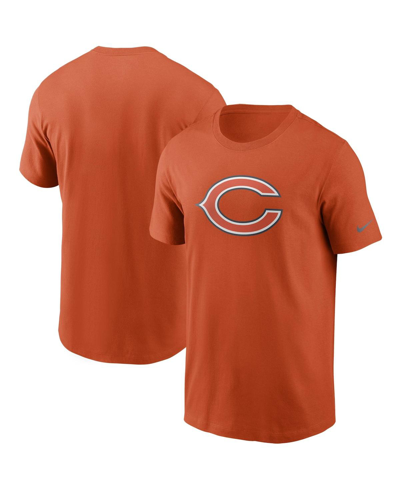 Shop Nike Men's  Orange Chicago Bears Primary Logo T-shirt