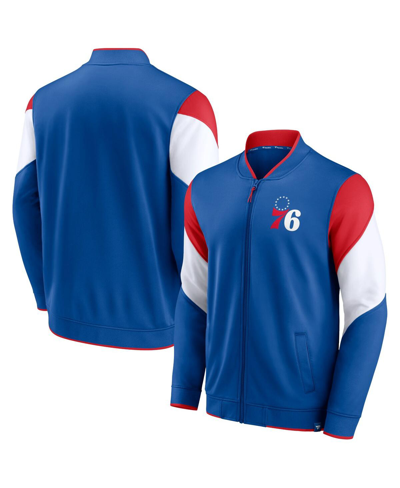 Shop Fanatics Men's  Royal Philadelphia 76ers League Best Performance Full-zip Jacket