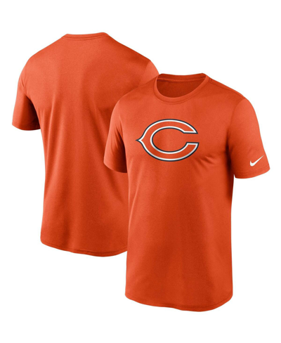 Shop Nike Men's  Orange Chicago Bears Logo Essential Legend Performance T-shirt