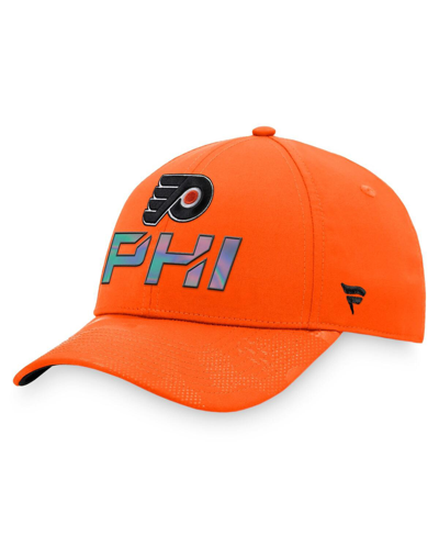 Shop Fanatics Men's  Orange Philadelphia Flyers Authentic Pro Team Locker Room Adjustable Hat
