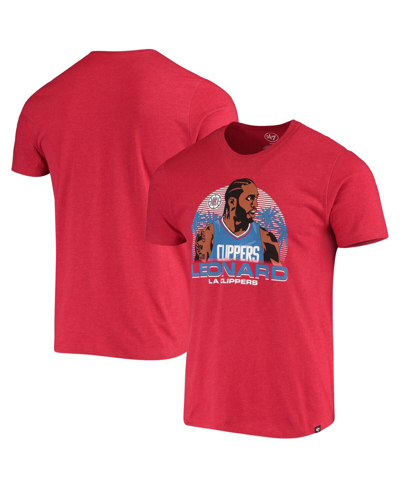 47 Brand Men's Kawhi Leonard Red La Clippers Player Graphic T-shirt In Red
