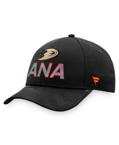 Shop Fanatics Men's  Black Anaheim Ducks Authentic Pro Team Locker Room Adjustable Hat