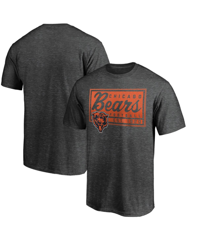 Shop Majestic Men's  Heather Charcoal Chicago Bears Showtime Plaque T-shirt In Heathered Charcoal
