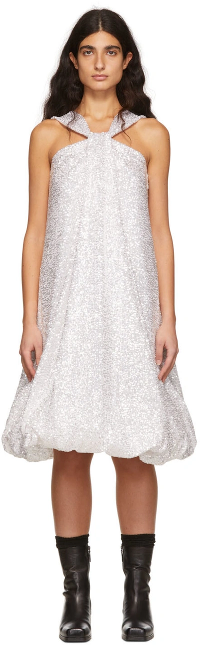 We11 Done White Sequin Dress In White