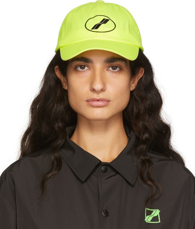 Shop We11 Done Yellow 'new We11done' Cap In Neon Yellow