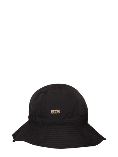 Shop Gcds Nylon Bucket Hat In Black