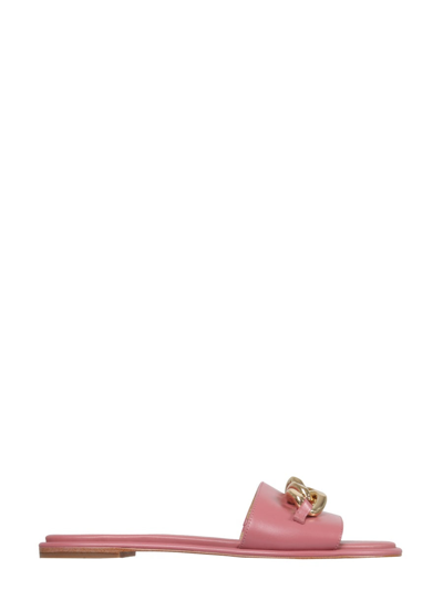 Shop Michael Michael Kors Scarlett Slide Sandals In Pink