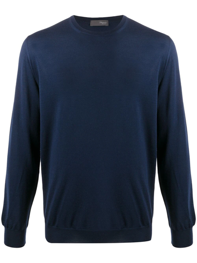 Shop Drumohr Crew-neck Lightweight Sweater In Blue