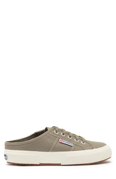 Shop Superga 2551 Cotu Mule Sneaker In Green Safari