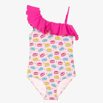 Shop Mc2 Saint Barth Girls Teen Pink Macaron Swimsuit