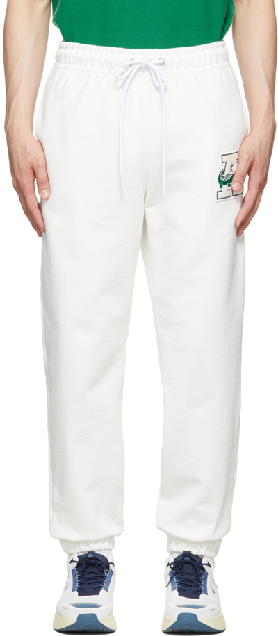 Shop Awake Ny White Lacoste Edition Cotton Lounge Pants