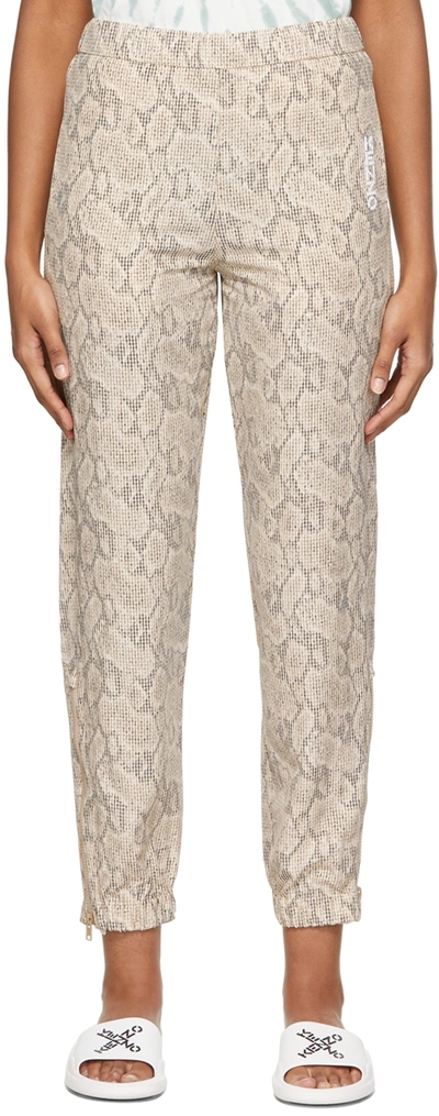 Kenzo Brown Acetate Lounge Pants In 12 Camel