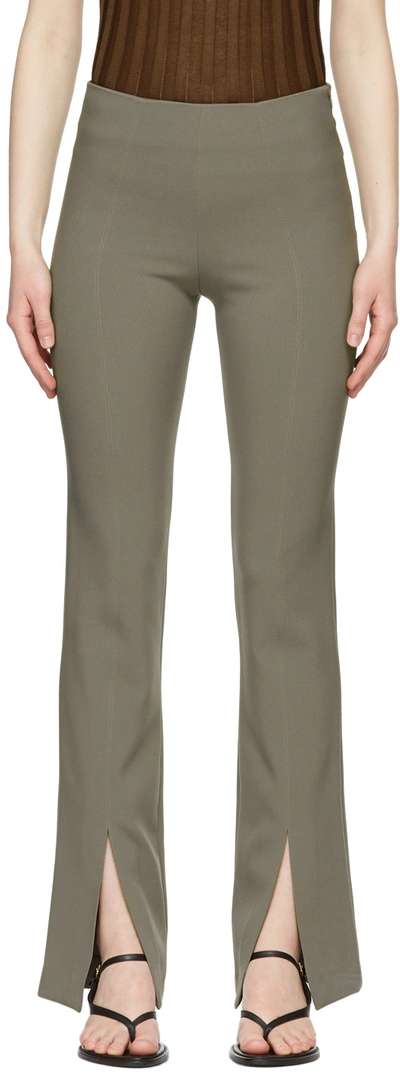 Shop Lvir Khaki Polyester Trousers