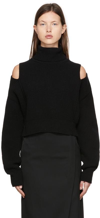 Shop System Black Wool Turtleneck