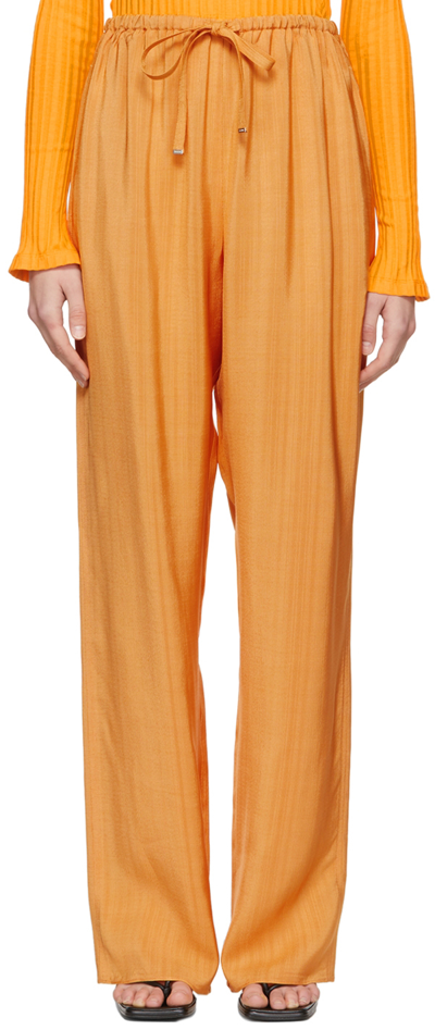System Orange Rayon Trousers In Mango