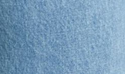 Area Crystal Cutout Butterfly High Waist Crop Straight Leg Jeans In Light Blue