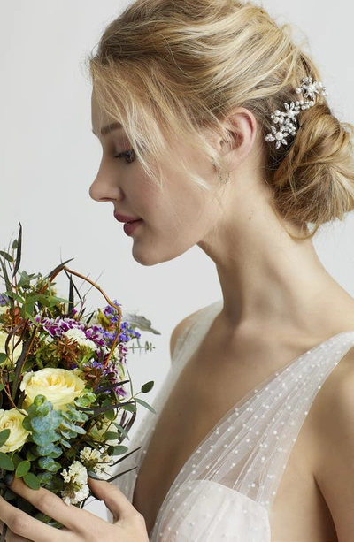 Brides And Hairpins Cameo Comb In Silver
