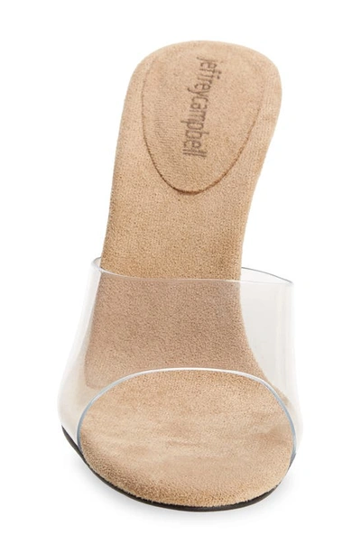 Jeffrey Campbell Cendrillon Clear Sandal In Nude Suede Clear