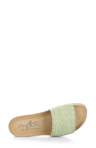 Shop Bos. & Co. Lacie Wedge Sandal In Sharp Green