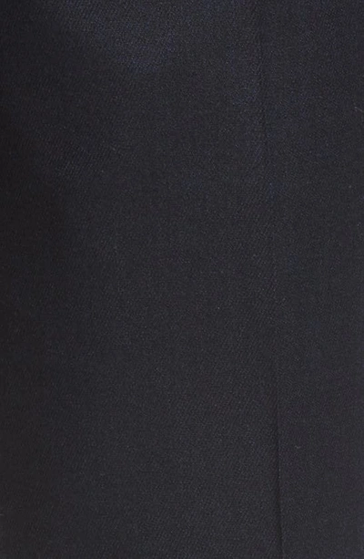 Jb Britches Flat Front Wool Trousers In Navy