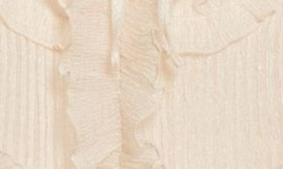 Shop Stella Nova Florra Semisheer Ruffle Detail Blouse In White Pearl