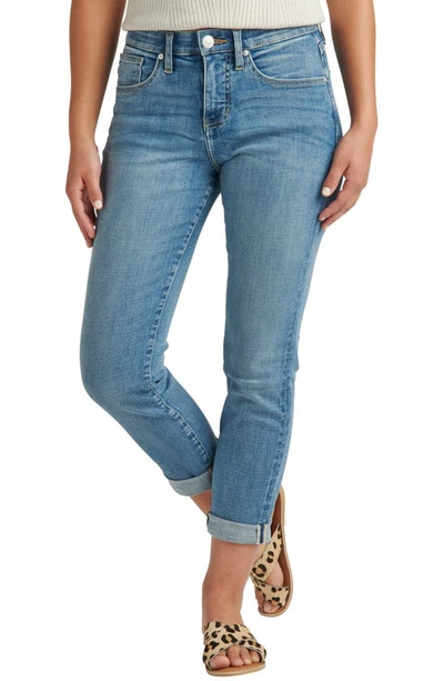 Jag Jeans Carter Mid Rise Cropped Girlfriend Jeans In Mid Vintage In Mid Vintage
