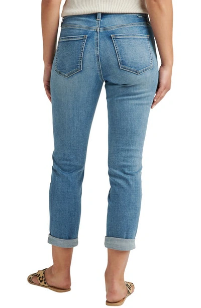 Jag Jeans Carter Mid Rise Cropped Girlfriend Jeans In Mid Vintage In Mid Vintage