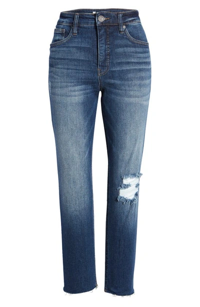 Kut From The Kloth Rachael Fab Ab Distressed High Waist Mom Jeans In Receptive