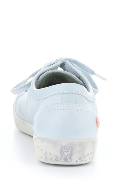 Shop Softinos By Fly London Isla Distressed Sneaker In 608 Light Blue Washed Leather