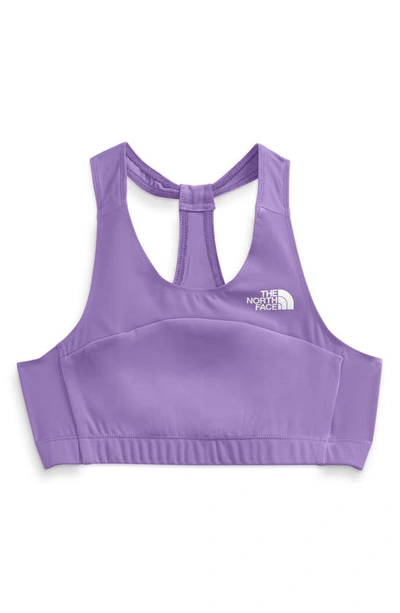 Shop The North Face Kids' Never Stop Sports Bra In Paisley Purple