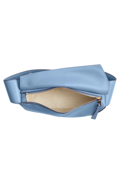Shop Loewe Puzzle Leather Hobo Bag In Celestine Blue