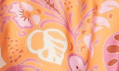 Shop Alexis Emotion Floral Print Tassel Hem Shirtdress In Orange Blossom