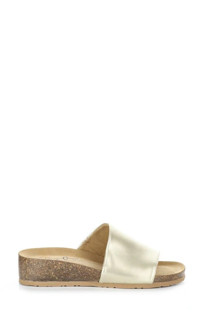 Shop Bos. & Co. Lux Slide Sandal In Gold Metallic