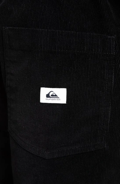 Shop Quiksilver Taxer Corduroy Shorts In Black